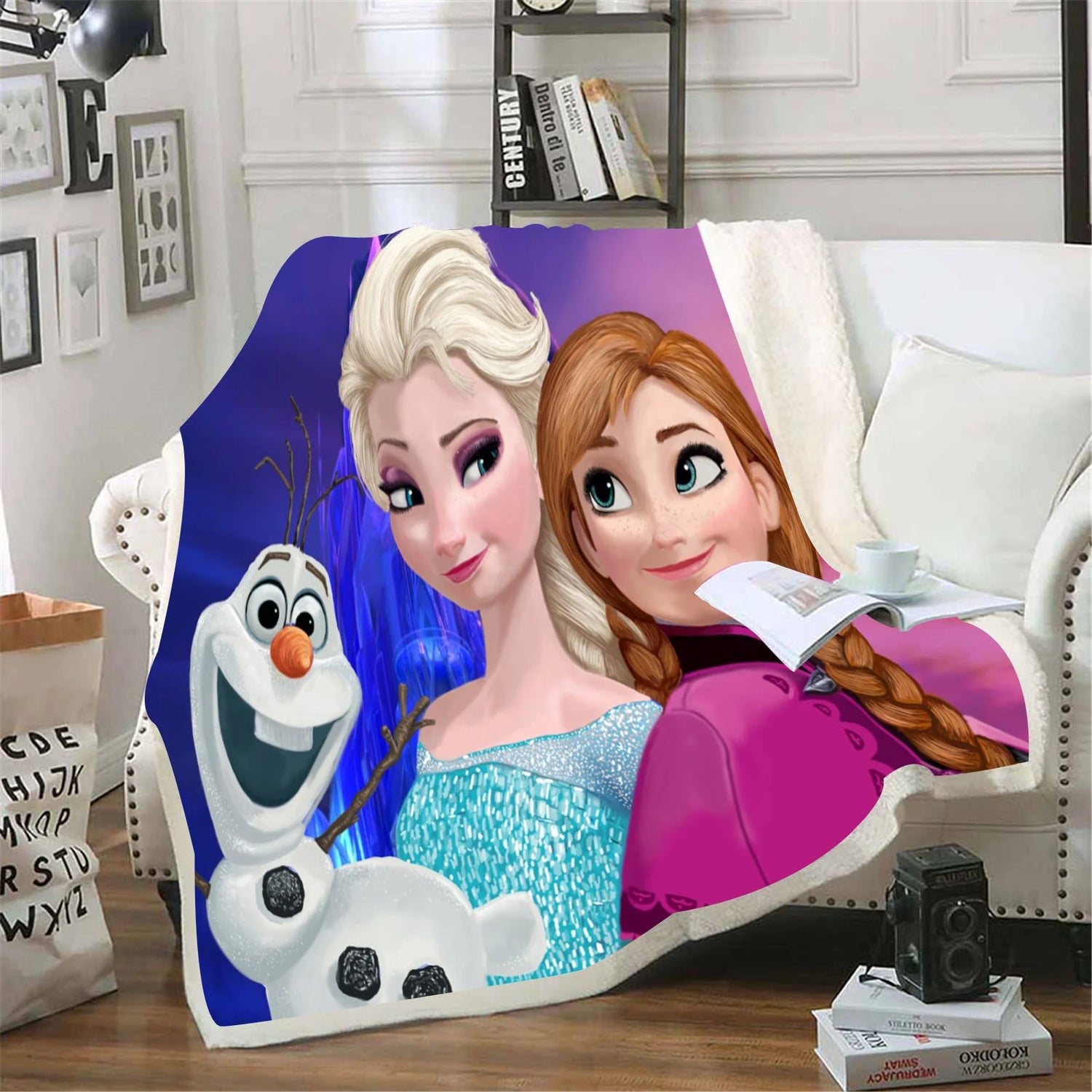 Southern Create Crafts Frozen Blankets & Throws Anime Microfiber Fabric Printed Fleece Blankets