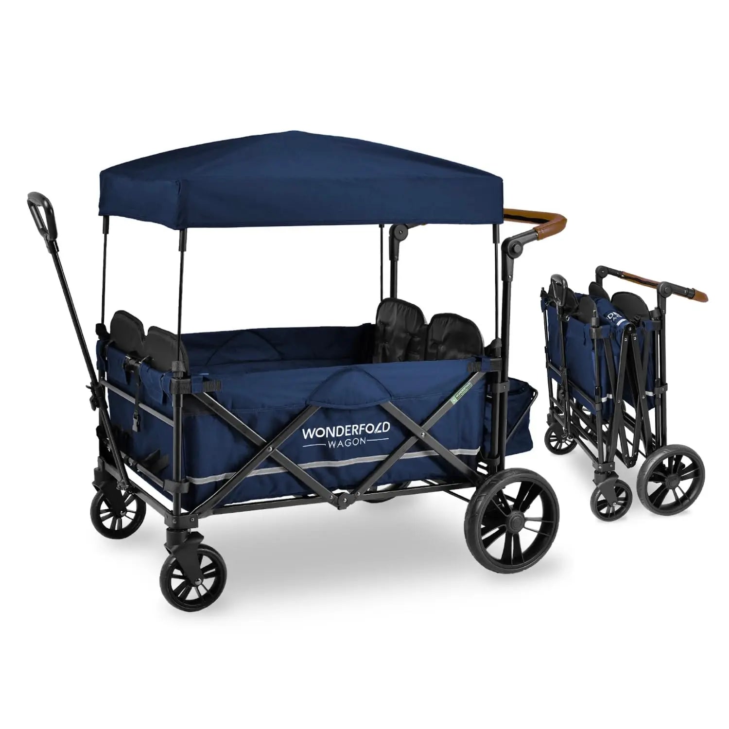 Magnolia Manor Mercantile WONDERFOLD X4 Quad Stroller Wagon 4 Seater