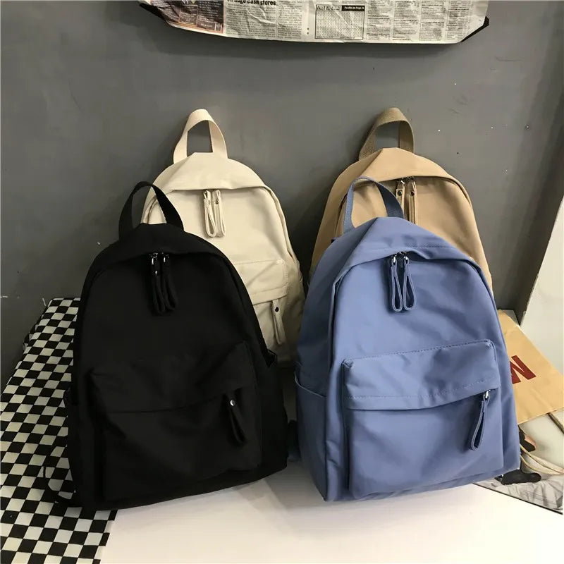 Southern Create Crafts Female New Trend Backpack Casual Classical Women Backpack Fashion Women Shoulder Bag Solid Color School Bag For Teenage Girl